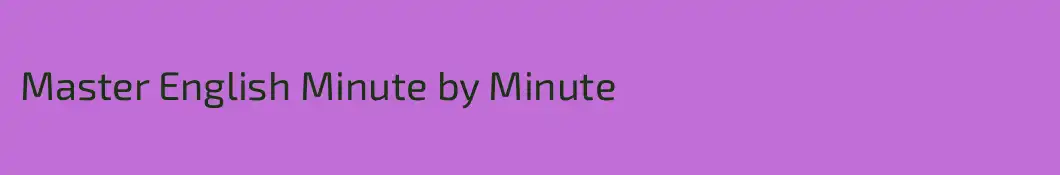 Master English Minute by Minute